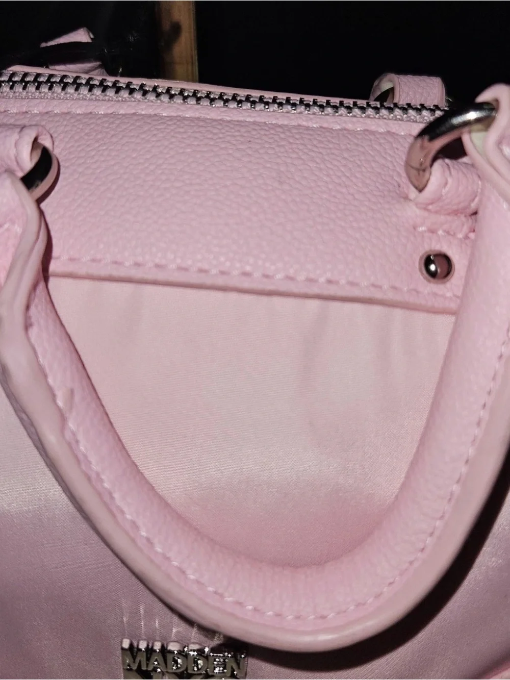 Madden NYC Pink Micro Crossbody Bag with Pouch & Strap